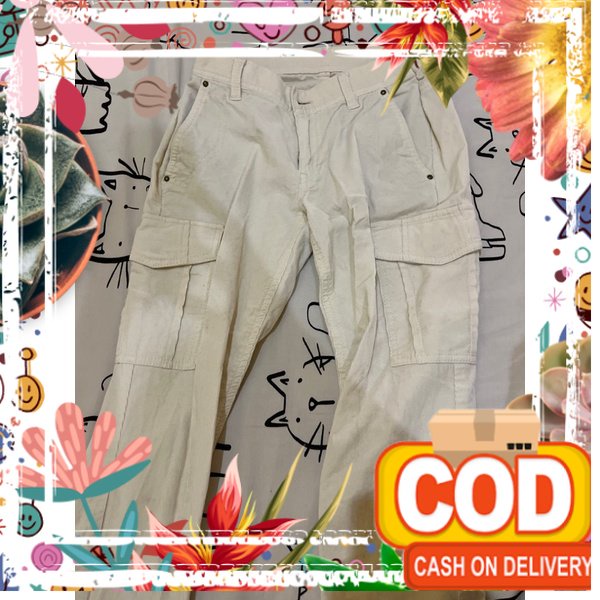 (PRELOVED) CELANA CORDUROY CARGO SLIMFIT / puncak