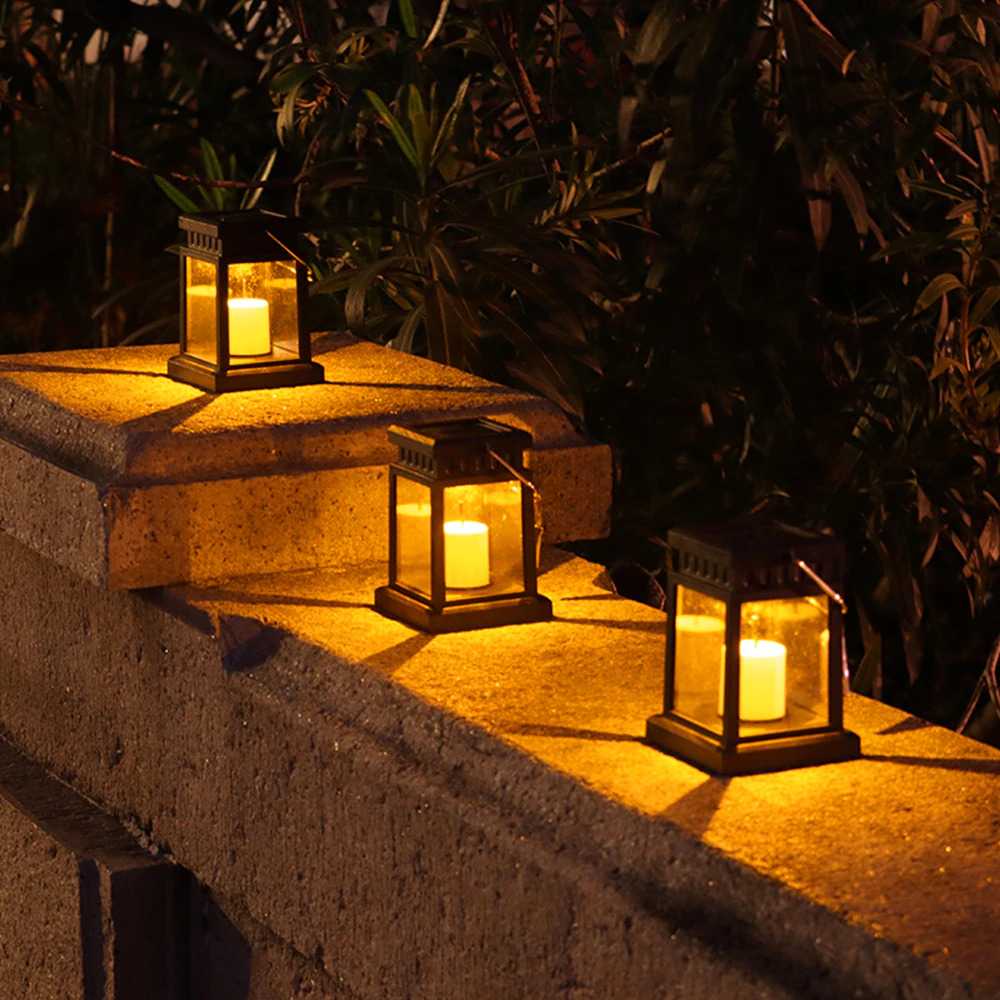 (BISA COD) FTIHSHP DUOGU Lampu Taman Hias Lentera Solar Power Waterproof Warm White - EM301