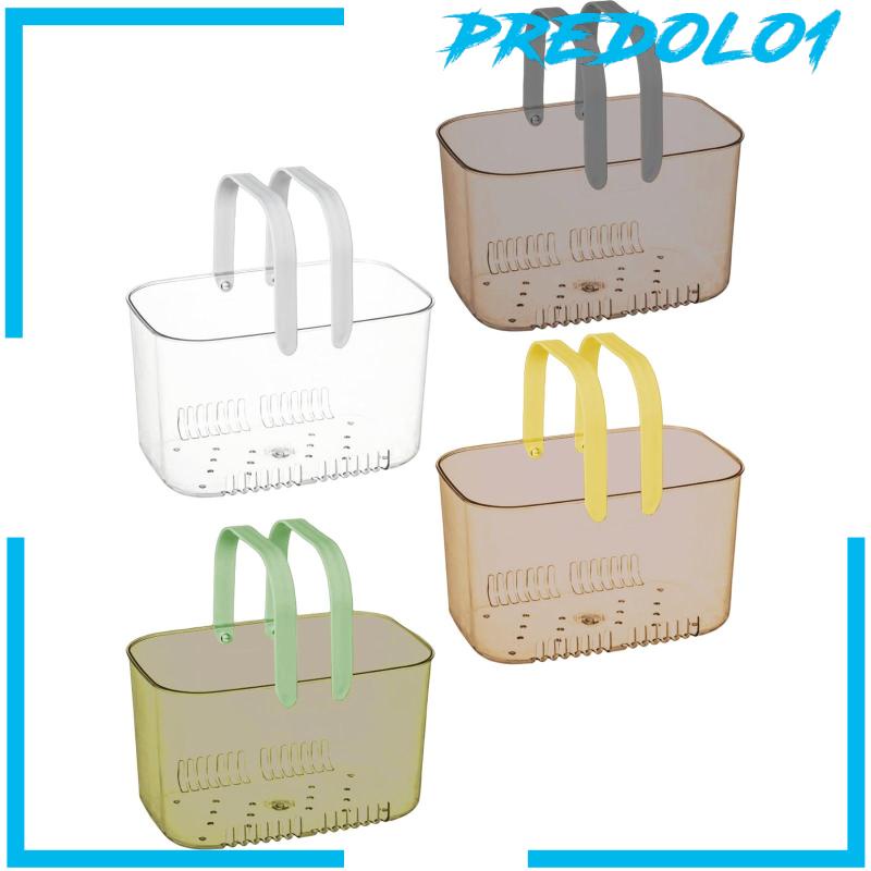 [Predolo1] Organizer Penyimpanan Makanan Portable Bening Dengan Pegangan Untuk Rak Belanja Daging