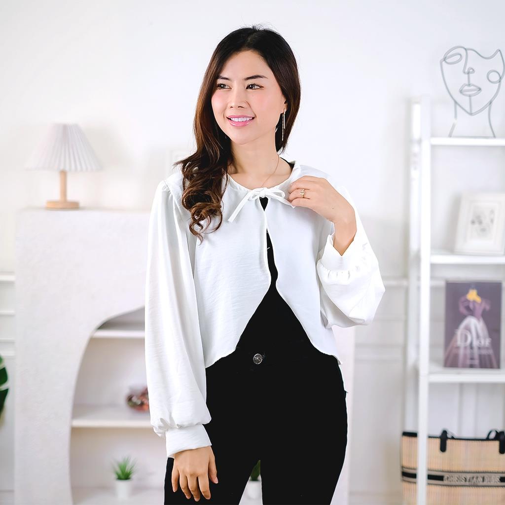 MJS 1.129 - Marina Outer Crinkle Airflow Pakaian Atasan Cardigan Lengan Panjang Wanita