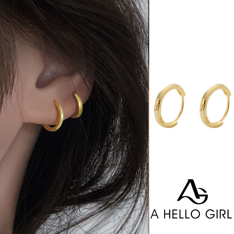 1pair Korean Fashion Studs Earrings for Women Girls Simple Smooth Hypoallergenic Ear Jewelry