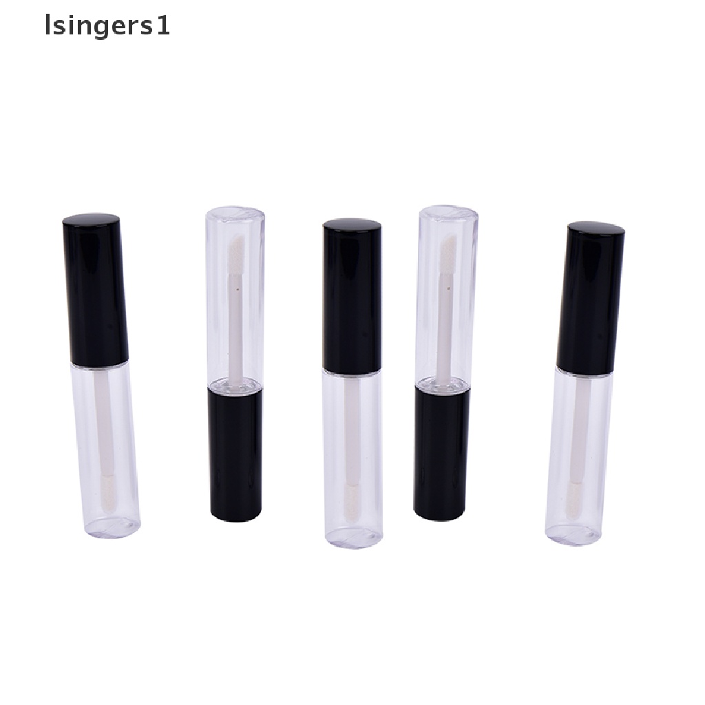 [lsingers1] 1Pc/5Pcs 8ml Design Black Empty Lip Tube Lip Balm Bottle ContainerEmpty High Grade Lip Containers Lip Balm Tubes Black Color 2 Boutique