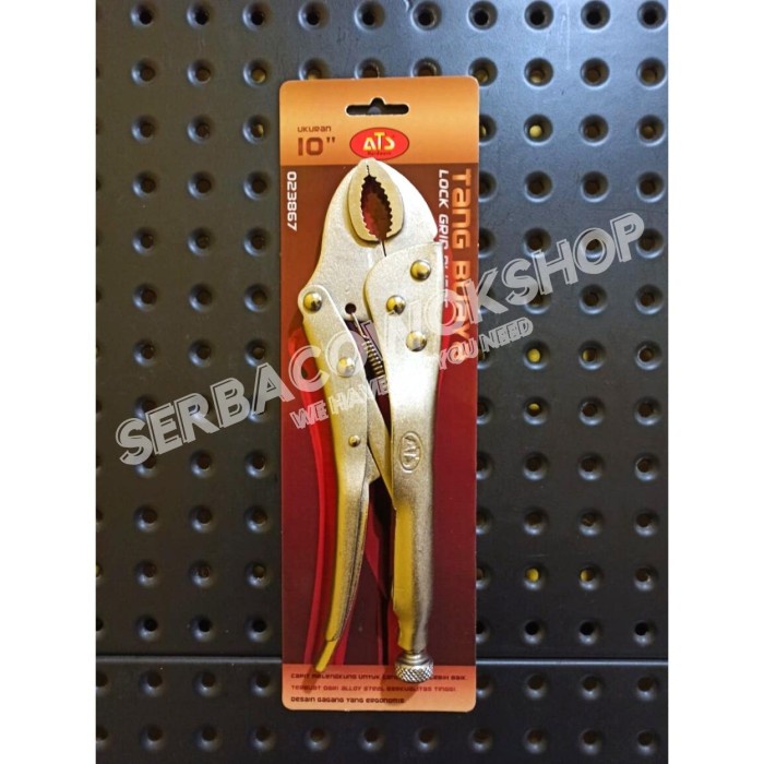 ATS Tang Buaya Jepit Chrome Bengkok 10 Inch Locking Pliers Curve