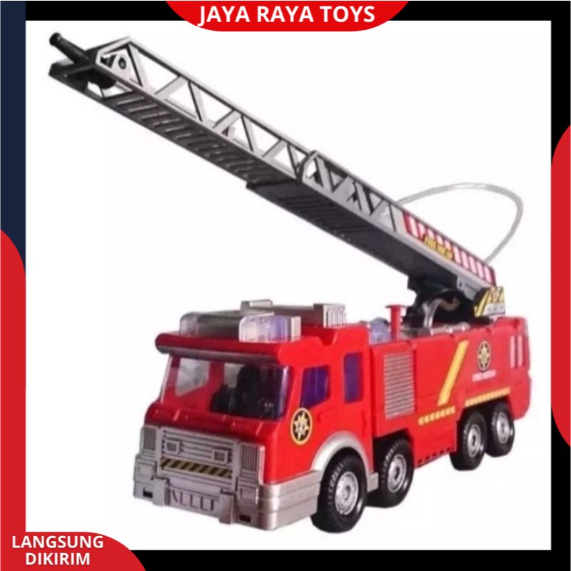 Mainan Anak Mobil Pemadam Kebakaran Bisa Semprot Air - SY732 Fire Squad Firemen Truck Terbaru