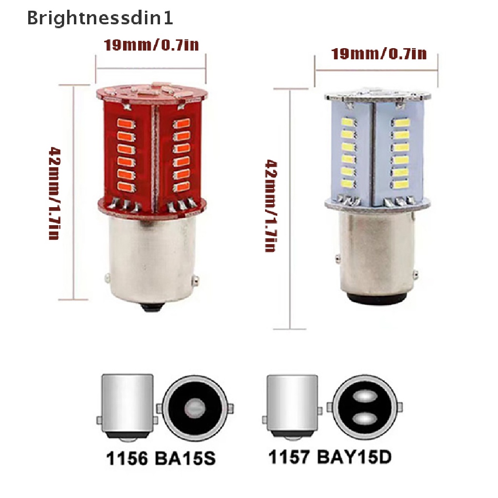 [Brightnessdin1] 1157lampu Led Strobo Rem Bohlam Led30 SMD DRL Bolak Balik Parkir Turn Tail Lamp Butik