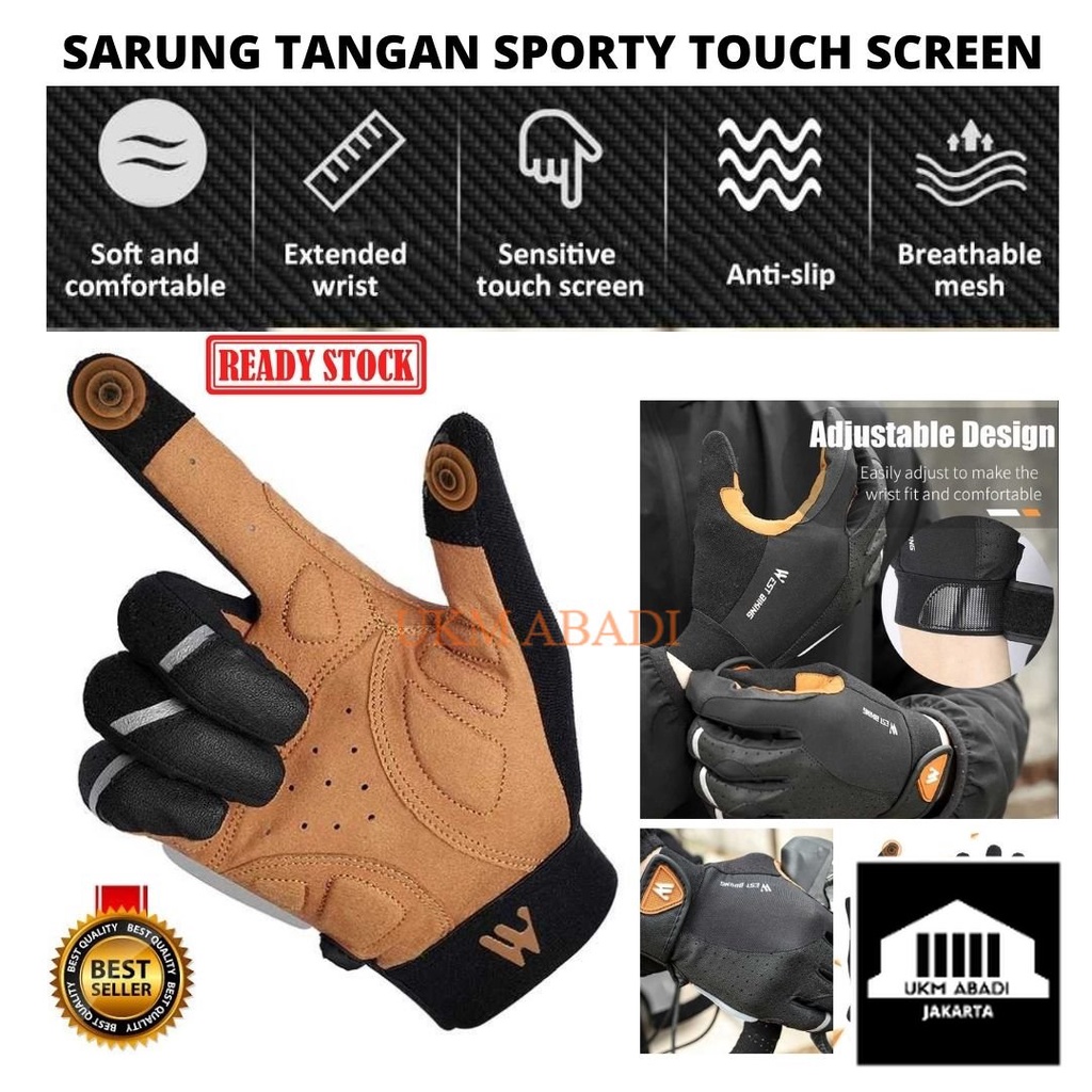 Sarung Tangan Sporty Motor dan Sepeda Touch Screen  A03