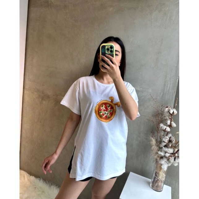 BUNNY PIZZA TEE - KAOS KARAKTER WANITA