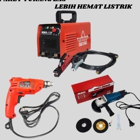 UV746 PAKET TUKANG LAS LISTRIK MESIN LAS LISTRIK 400W MESIN BOR TANGAN