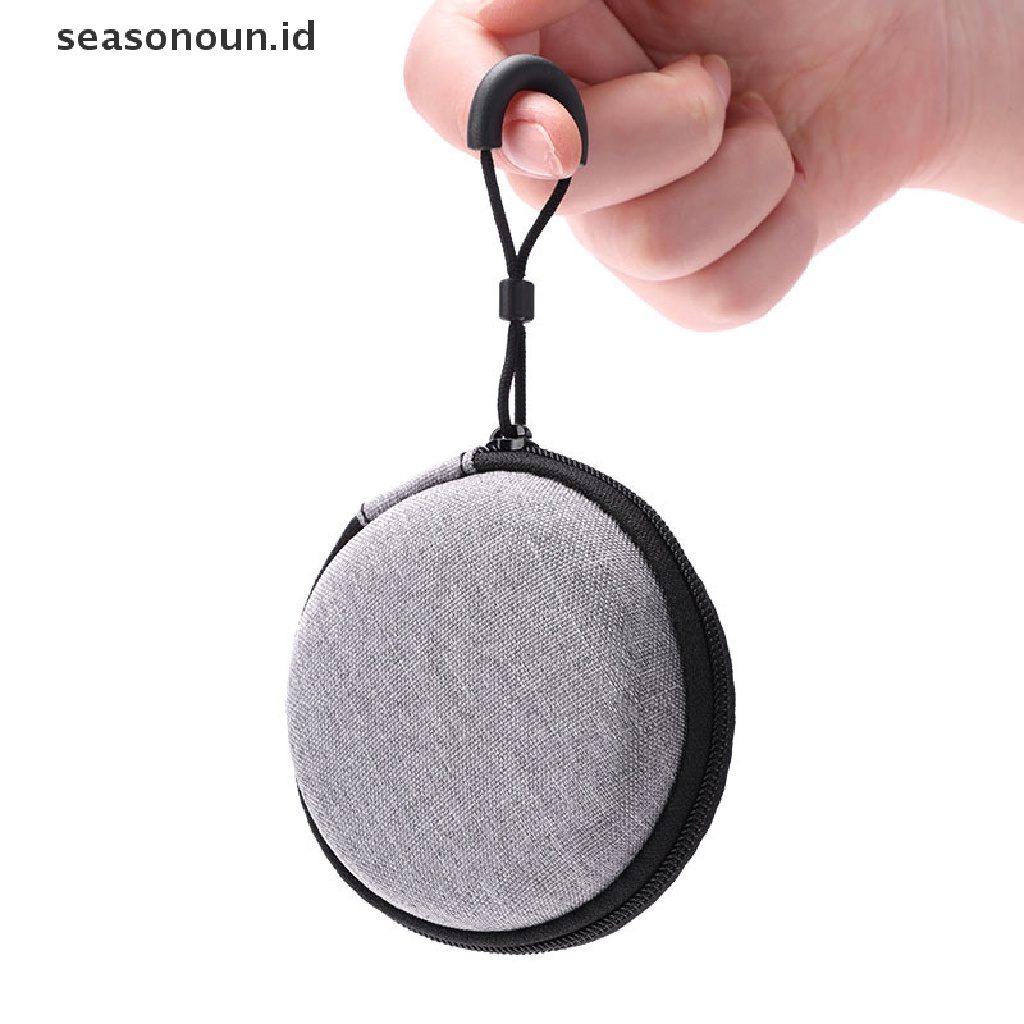 Seasonoun Tas Penyimpanan Earphone Kecil EVA Earbud Holder Hard Shell Kabel Data Organizer Bag Earbud Pelindung Daya Serap Case Wadah Kantong Koin.