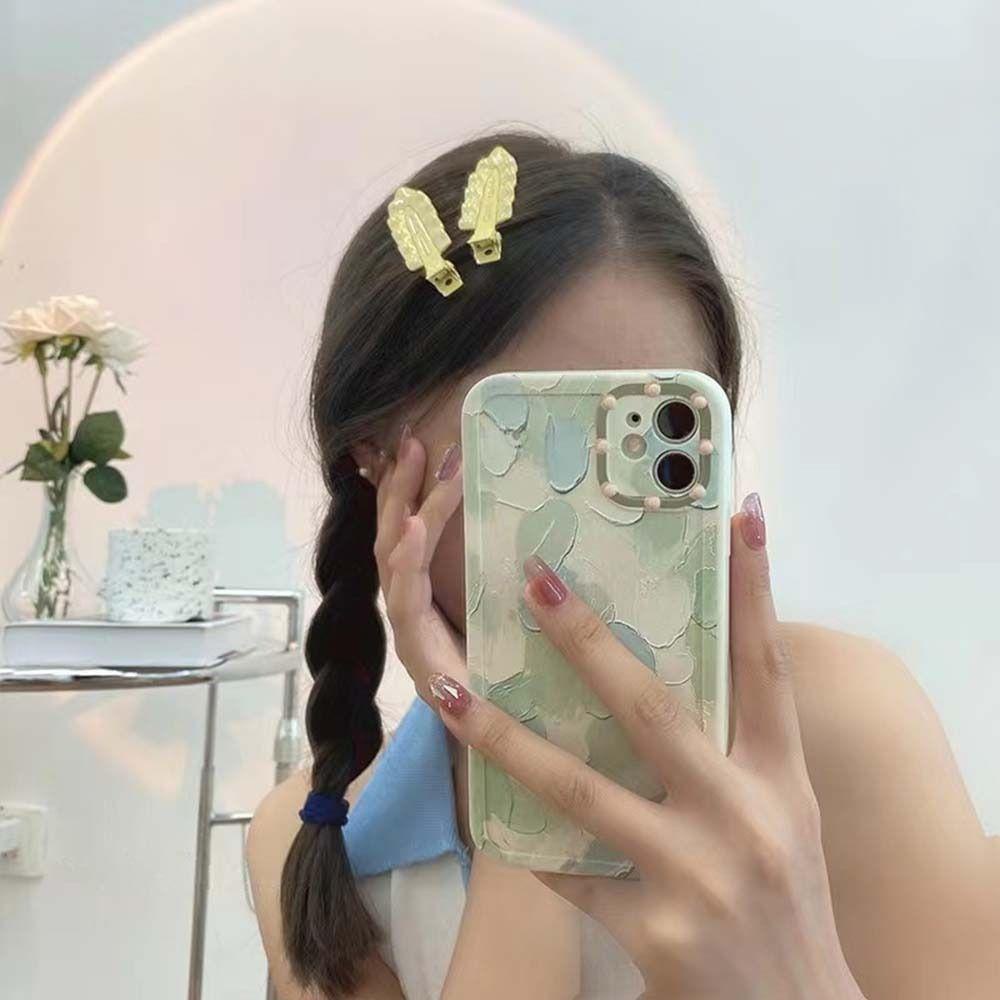 NEEDWAY Needway Wave Hair Clip Cute Lovely Duckbill Clip Untuk Gadis Permen Warna Poni Klip Hadiah Logam Untuk Wanita Jepit Rambut