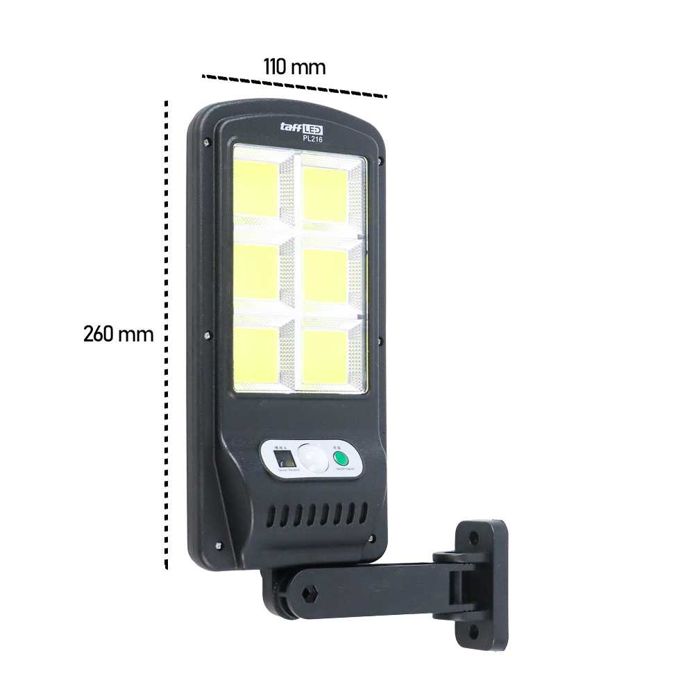 (BISA COD) FTIHSHP LED Lampu Dinding Solar PIR Sensor Remote Control IP65 Cool White - PL216