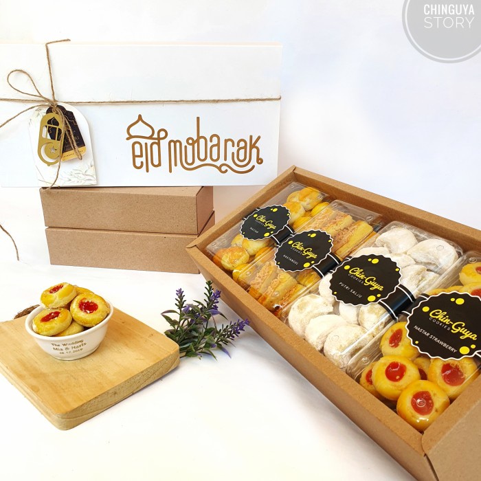 

✨NEW✨ -Parsel Ramadan Hampers Kue Kering Lebaran Chin-guya Cookies Premium - 4 Varian, Sliding- 1.1.23