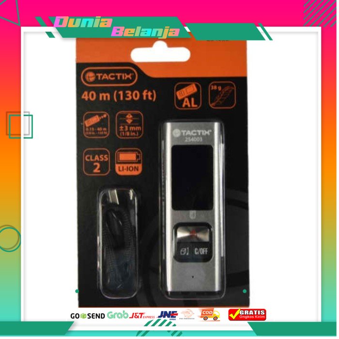Tactix Meteran Laser Digital 40 Mtr - Hitam