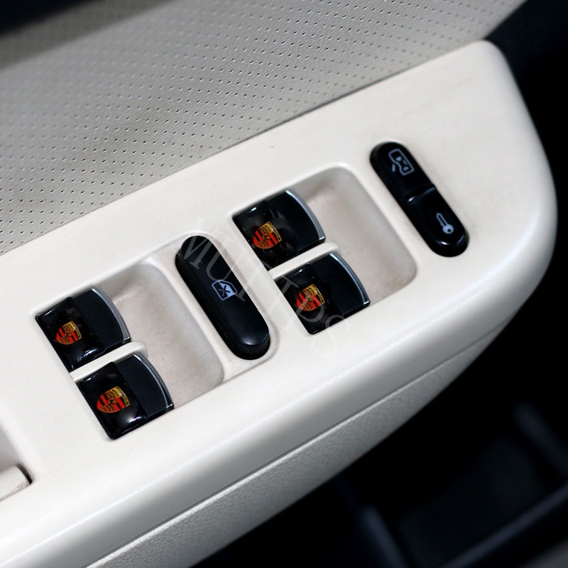 Porsche 10Pcs 3D Car Stickers Steering Wheel Door Window Switch Button Badge Decoration Suitable For 958 911 987 cayenne