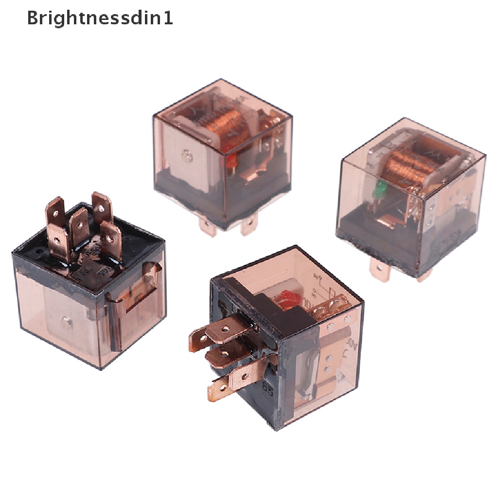 [Brightnessdin1] Relay Otomotif Tahan Air12/24V 100A 4/5Pin SPDT relay Perangkat Kontrol Mobil Butik