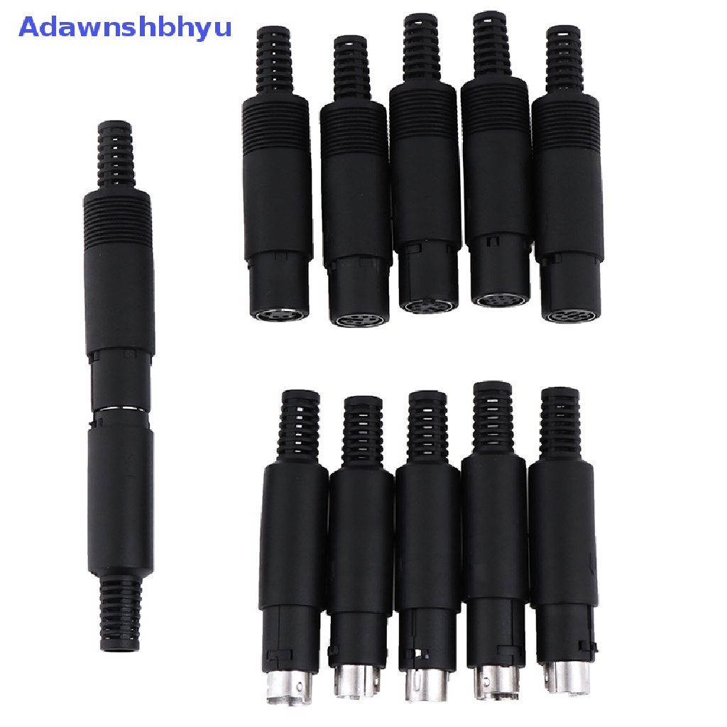Konektor Stop Kontak Colokan DIN Mini Adhyu 3 /4,5,6,7,8 PIN Dudukan Kabel Sasis Male Female ID