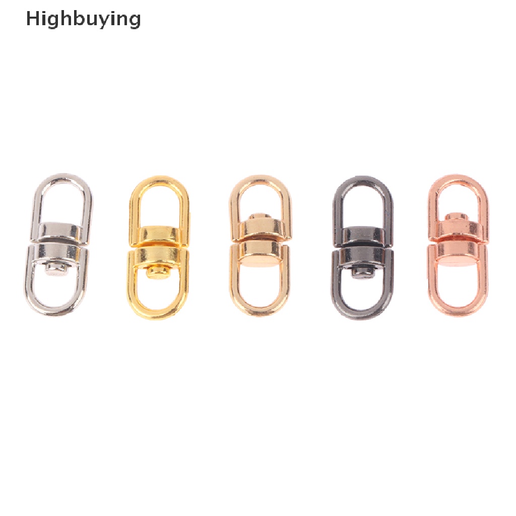 Hbid 20pcs Zinc Alloy Rotate Buckle Key Rings 1.6 cm Putar Anjing Gesper Holder Konektor Keyfob DIY Gantungan Kunci Liontin Aksesoris Glory