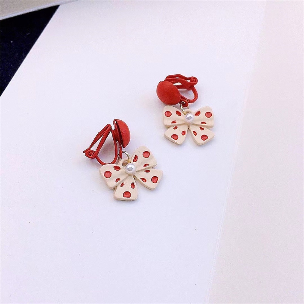 Non Tindik Cat Merah Putih Geometris Ikatan Simpul Klip Anting Lucu Sederhana Telinga Manset Wanita Hadiah Ulang Tahun