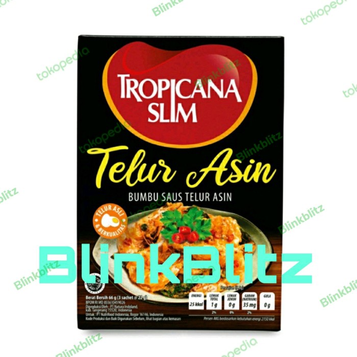 

Terlaris ✨ -BOX Tropicana Slim Saus Bumbu Telur Asin 66 gr Masak Instan Instant- 2.2.23