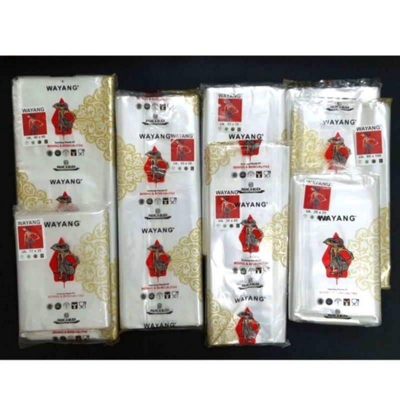 Plastik PP WAYANG |Berat 250gr|8x12, 8x15, 9x12, 9x15, 9x18, 9x20