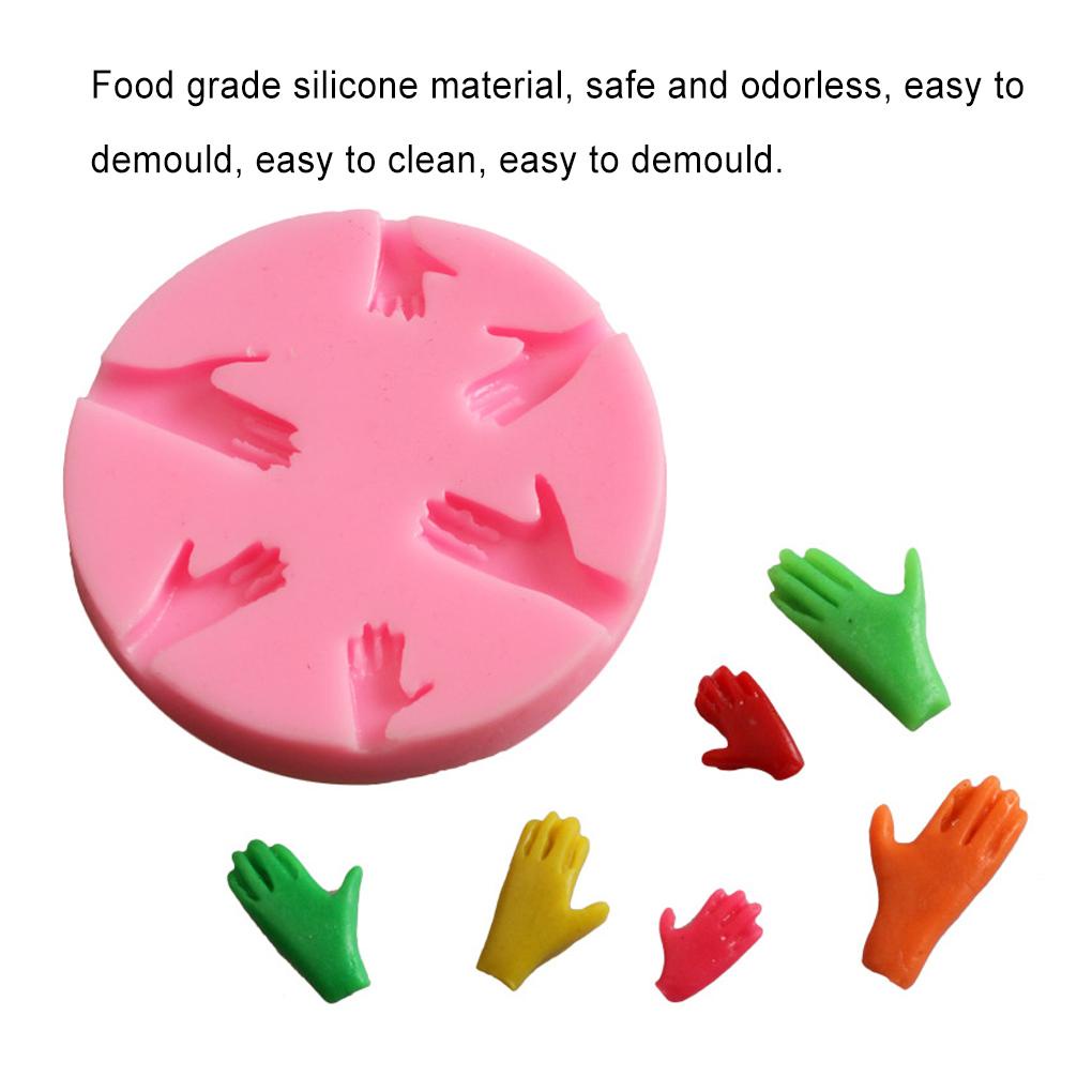 Cetakan Fondant Tangan Silikon Dekorasi Kue Alat Baking Polymer Gumpaste Party Shower Handicraft Decoration Moulds