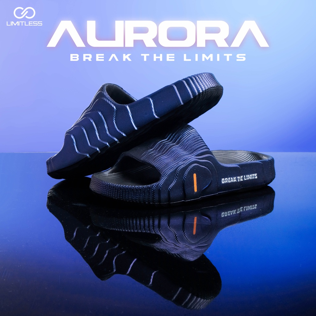 Sandal Pria Slop SPACE AURORA Premium Terbaru 2023 Anti Slip Eva Extralight Sendal Cowok Slide Casual
