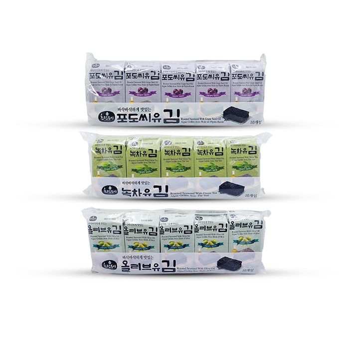 

Choripdong Roasted Seaweed - Rumput Laut Asli Korea 1 Bundle 10 Pack