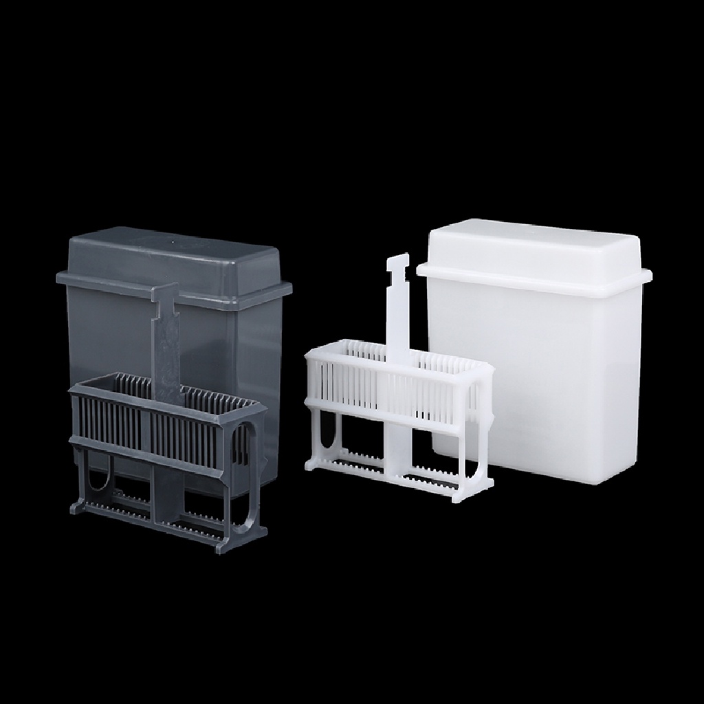 Prt 24slot Staining Jar Rack Tempat Mikroskop Slide, Slides Staining Rack Dish Set PRT