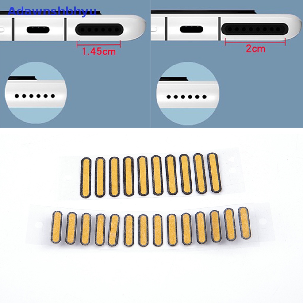 Adhyu 24pcs Speaker Ponsel Universal Tahan Debu Stiker Lubang Suara Dustproof Net ID