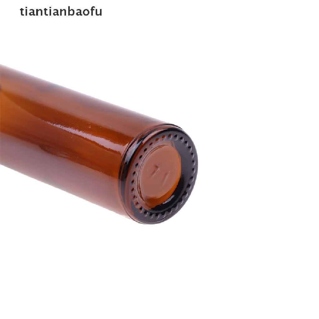 [tiantianbaofu] 10ml Botol Roll on Kaca Amber Kosong s Metal Roller Ball Butik