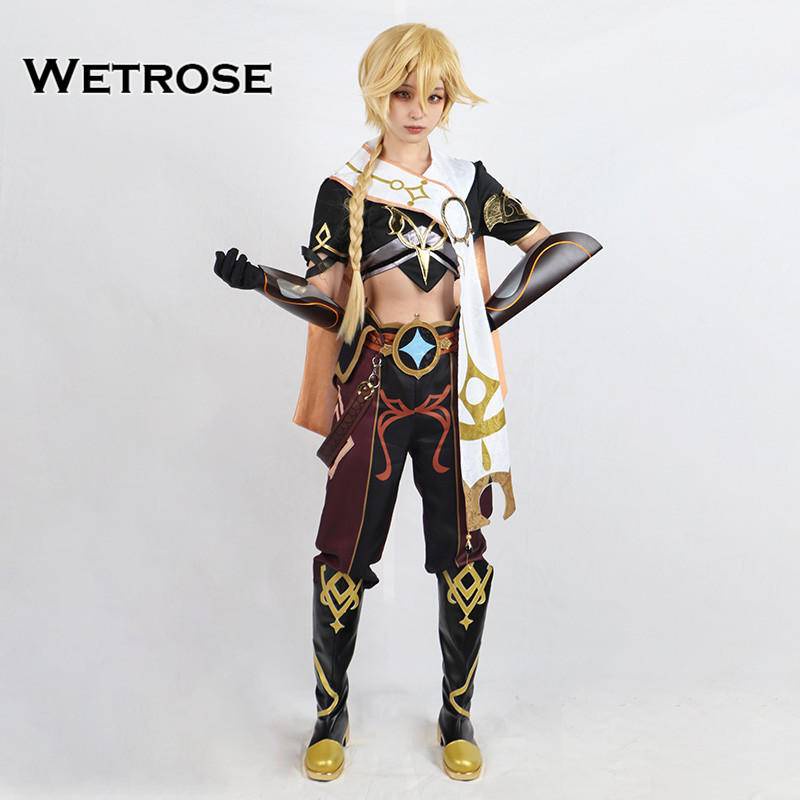 【Wetrose】Genshin Impact Cosplay Traveler Aether Costume Set