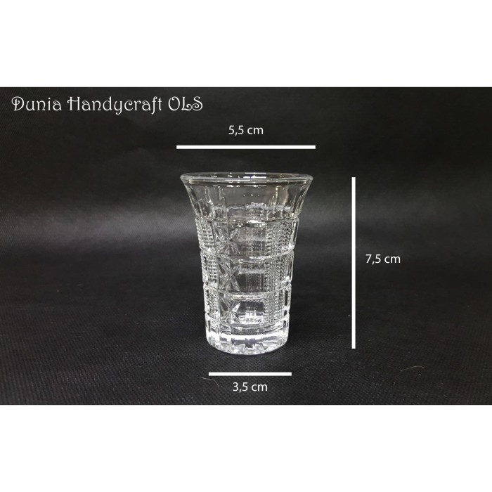 SLOKI GEO Gelas Mini Kaca Cantik Elegan Pajangan Mewah Harga Murah