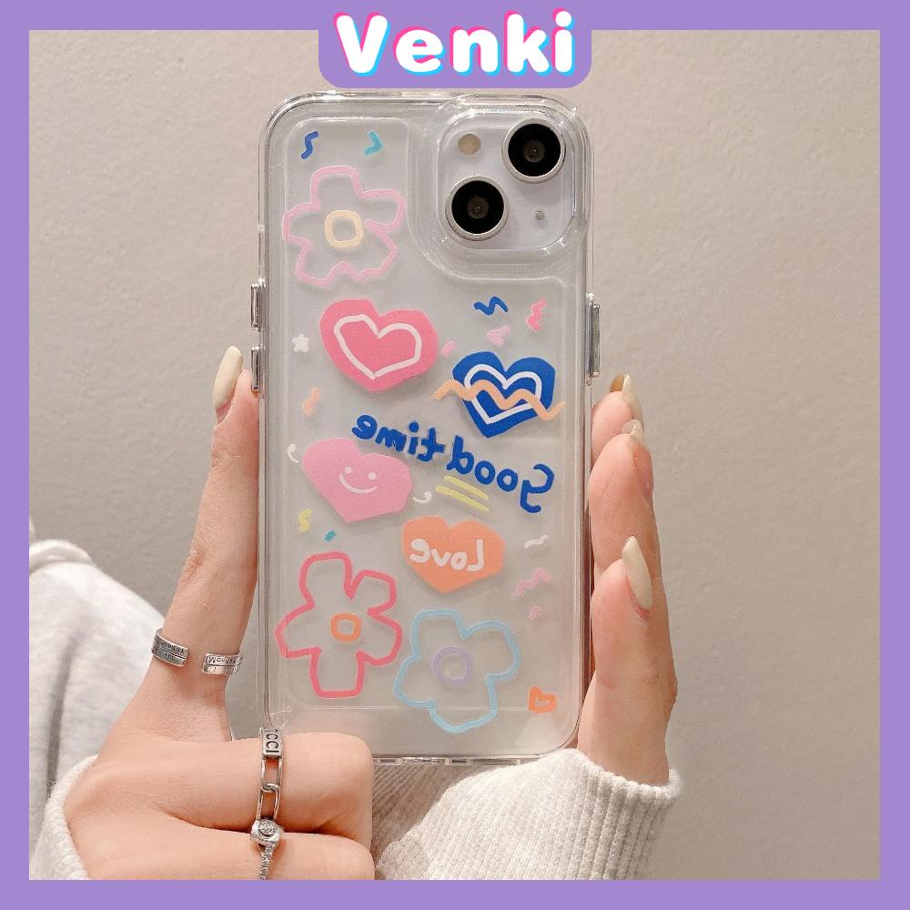 Case for iPhone 11 Soft TPU Clear Space Case Cute Cartoon Rainbow Flower Plating Buttons Camera Protection ShockProof for iPhone 14 13 12 12 Plus 6 8 Plus XR XS