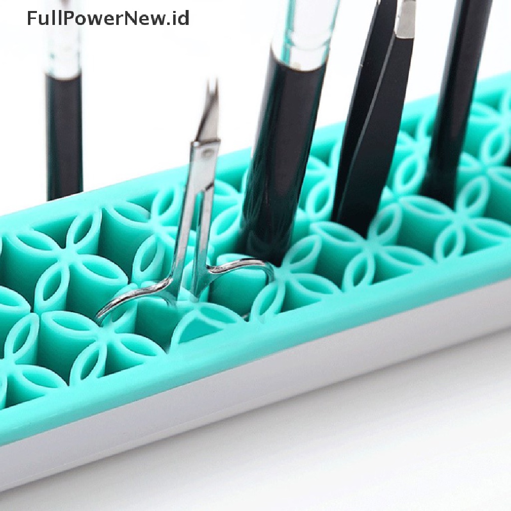 Power Nail Pen Holder Display Stand Rak Brush Storage Silicone Brushes Rak Pengering ID