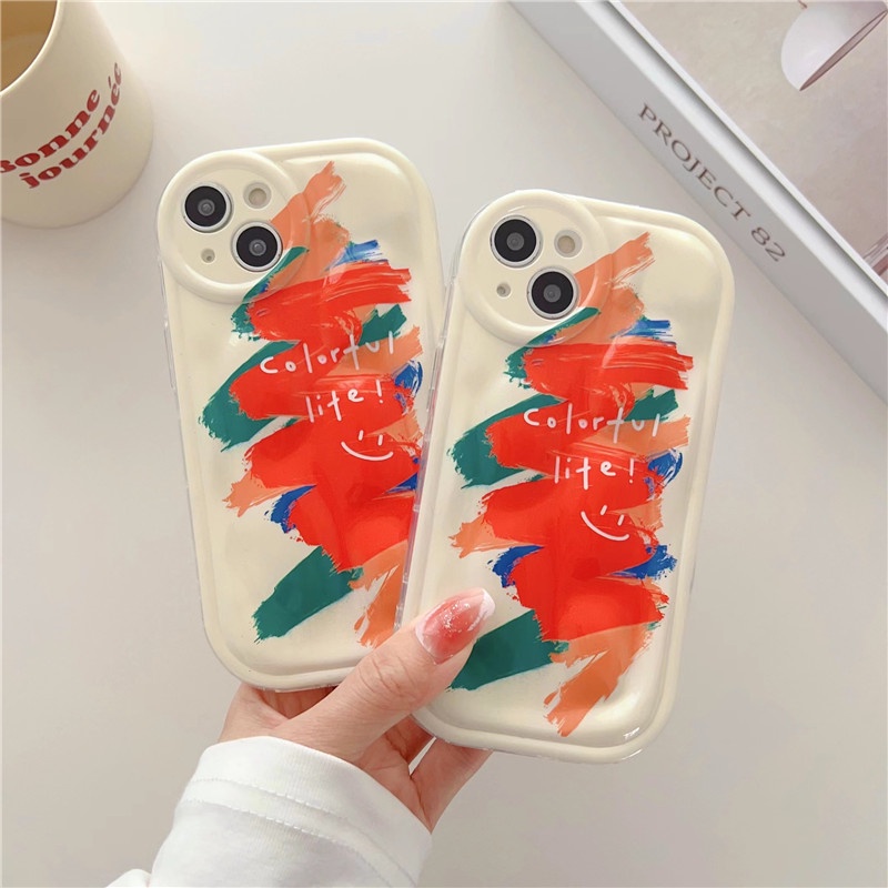 IPHONE Lukisan Kartun Motif Meteorite Untuk Mencegah Jatuh Casing Ponsel Iphone14 13 12 11 Pro Max X Xs Max7 8 Plus SE 2020 Case Cover