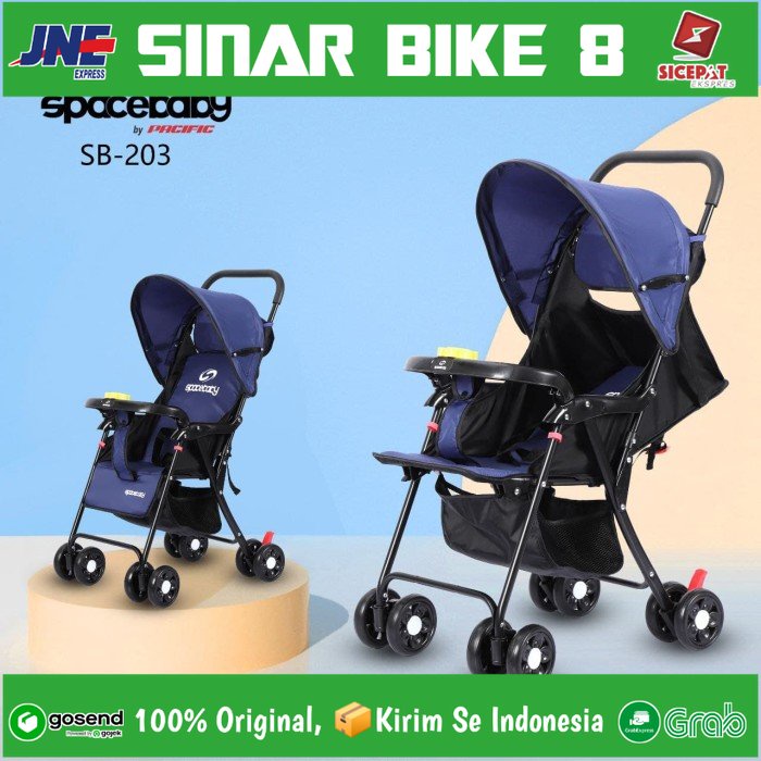 NEW Kereta Dorong Anak Bayi Baby Stroller SPACEBABY SB 203 Rebahan