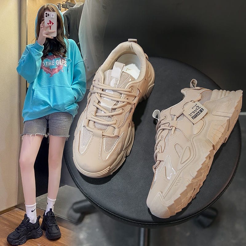 SHOEGALLERY  &quot;FREE BOX&quot;  LV0237 Sepatu Sneakers Wanita Import  Sport Shoes Polos For Casual Ala Korean