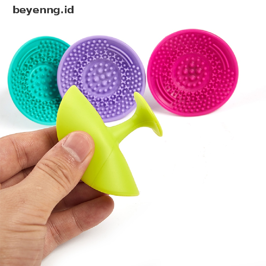 Beyen Kuas Kosmetik Makeup Pembersih Pembersih Cuci Silicone Pad Mat Scrubber Board ID