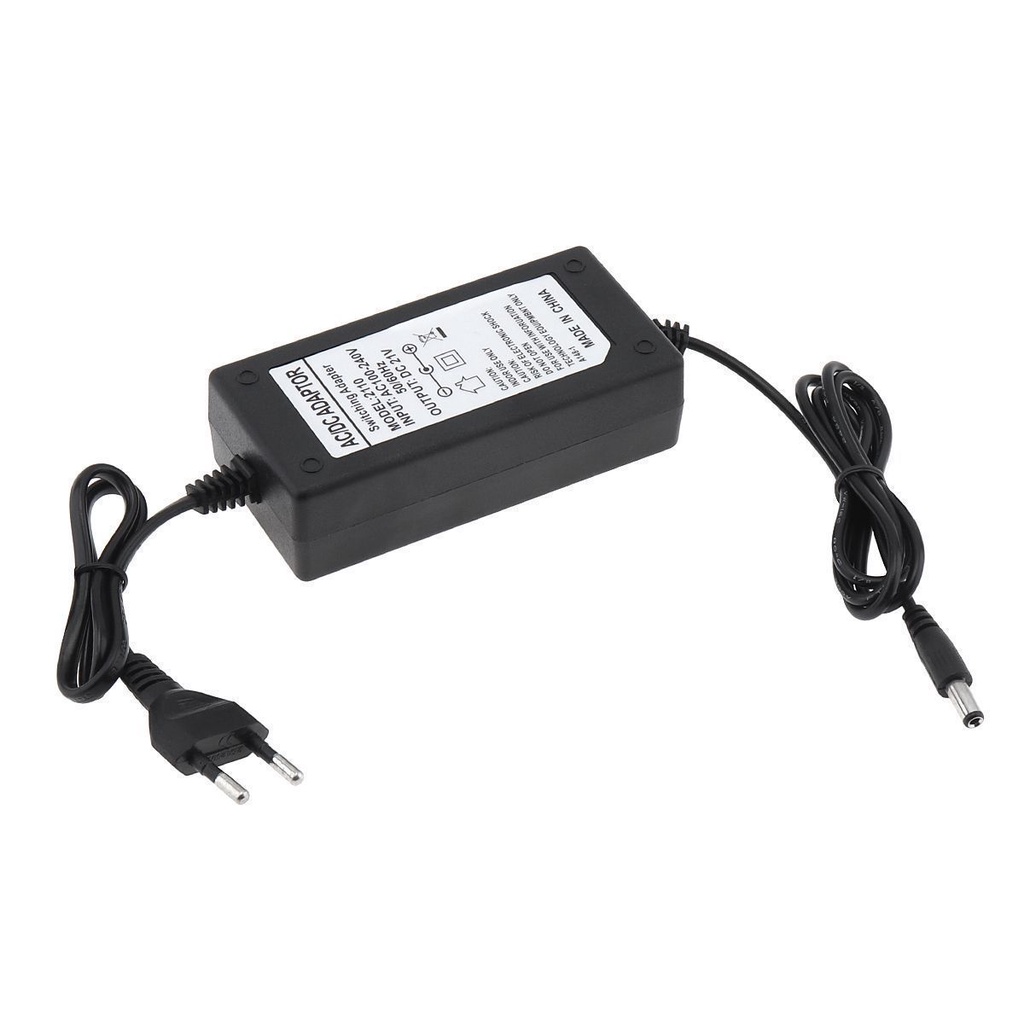 18v 21V Adaptor Daya DC Port Konektor Inline Baterai Lithium Charger Kunci Pas Elektrik/Baterai 18650 Dengan Steker DC 5.5x2.5mm