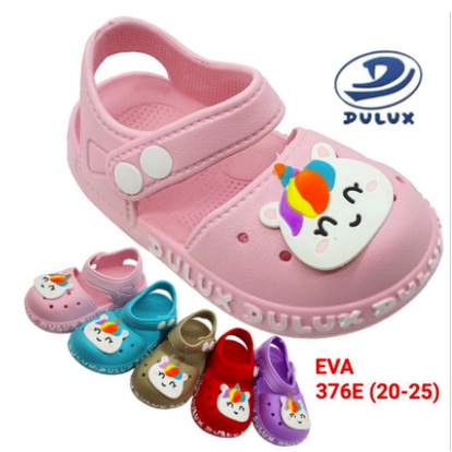 DISKON SHOPEE/ DX-376E Sandal Sepatu Anak Perempuan Karakter Unicorn Dulux Size 20-25 - Merah, 25