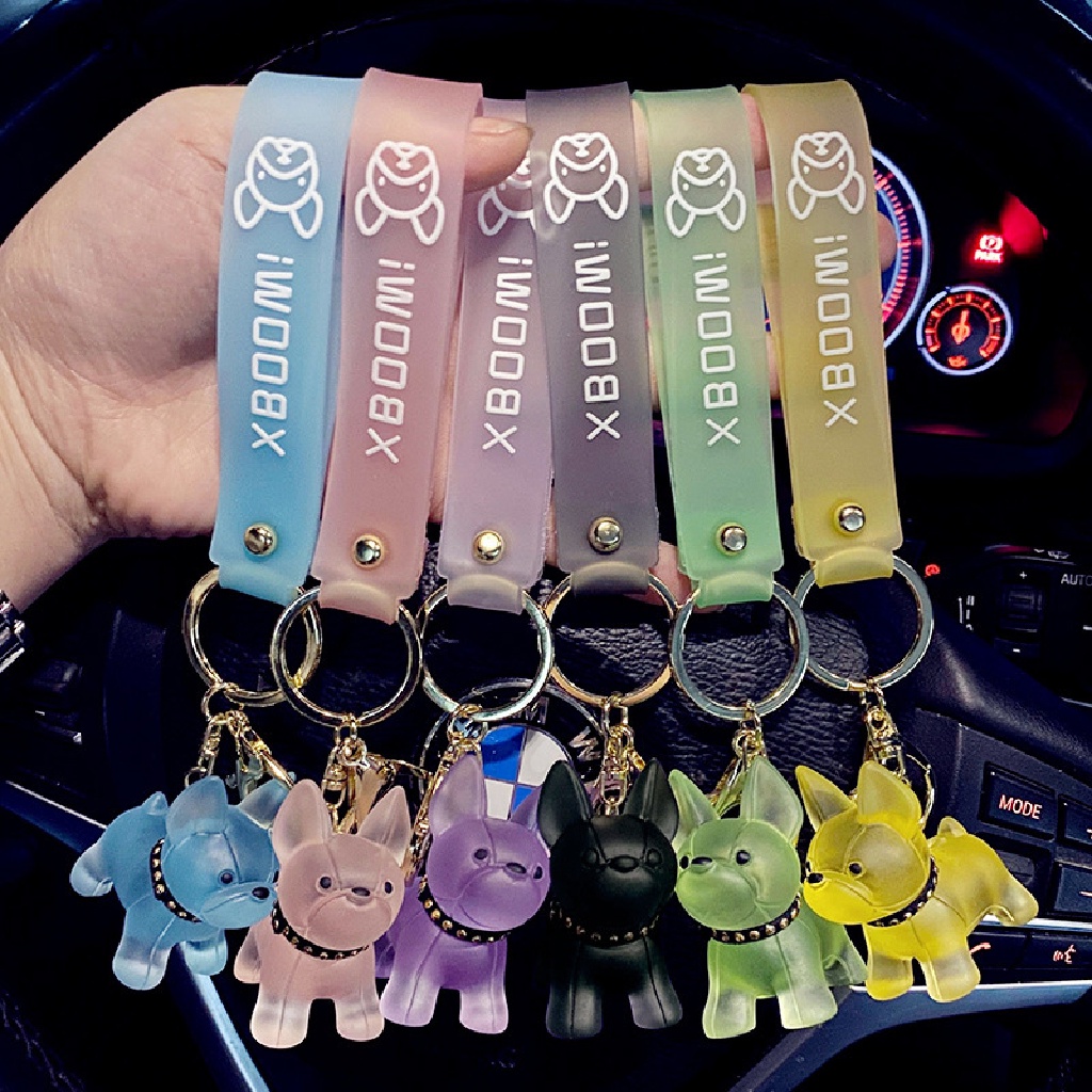 Mornin Baru French Bulldog Gantungan Kunci Untuk Wanita Tas Liontin Anjing Gantungan Kunci Pria Mobil Key Ring id