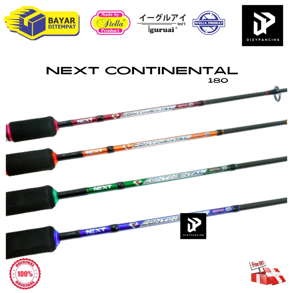 Joran Tegek Pancing Rod Next Continental 180 Material carbon hollow action medium spinning 2pcs High