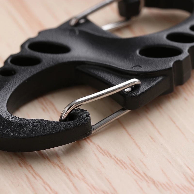 Carabiner Klip Snap Bentuk S Tahan Lama Untuk Gantungan Kunci/Ransel Camping Outdoor Climbing Paracord Survival Gear Buckle Tool