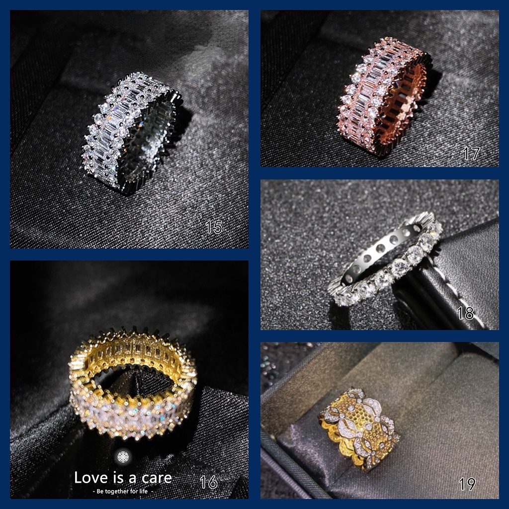 Goldkingdom Fashion Perhiasan Aksesoris Ready Stock Musim Panas Cahaya Mewah Niche Gadis Manis Lucu Busur Sayap Berlian Bertatahkan Cincin Perempuan Yang Dapat Disesuaikan