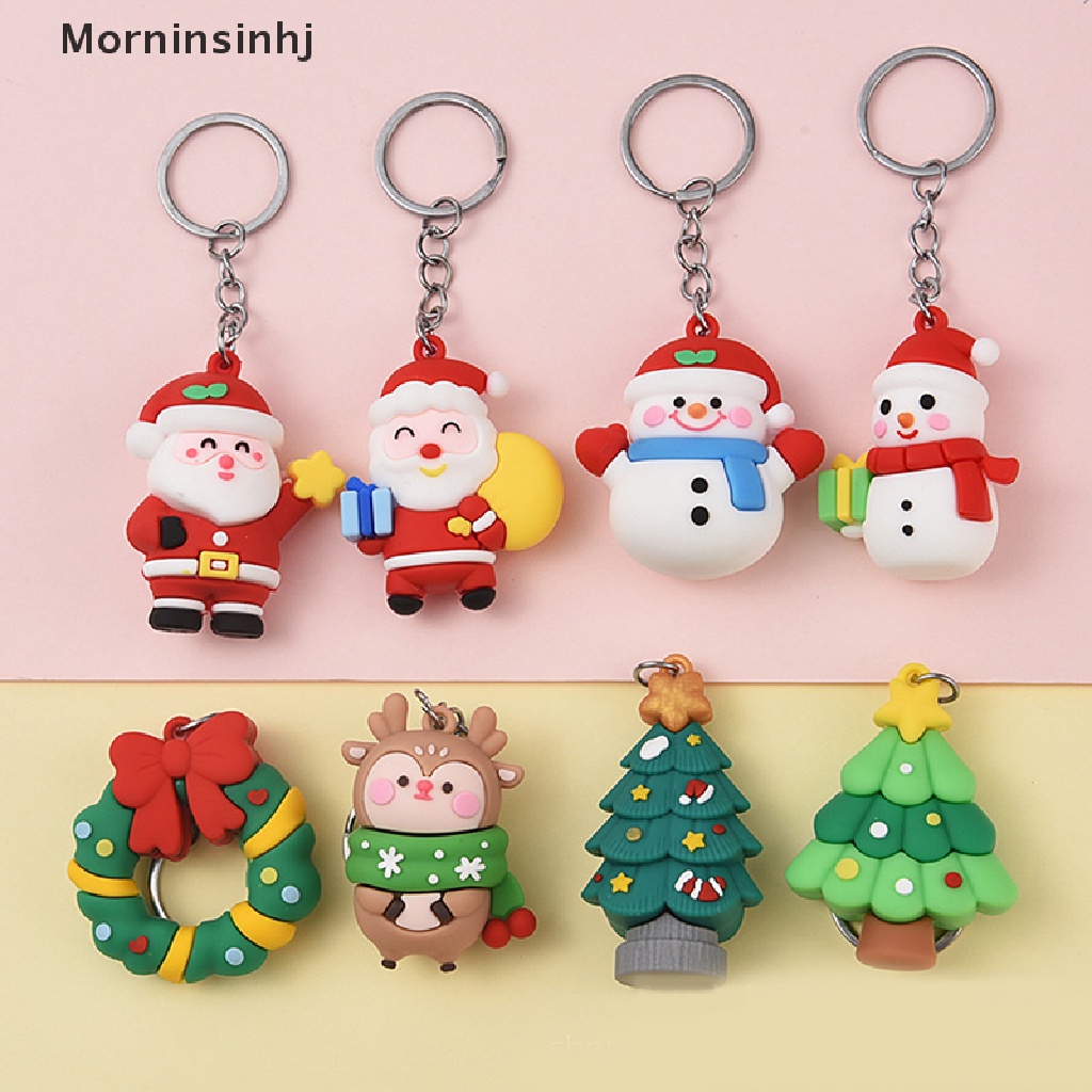 Mornin Christmas Series Santa Claus Pohon Natal Gantungan Kunci Untuk Ransel Liontin Boneka Elk Lucu Key Ring Untuk Hadiah Teman Anak id