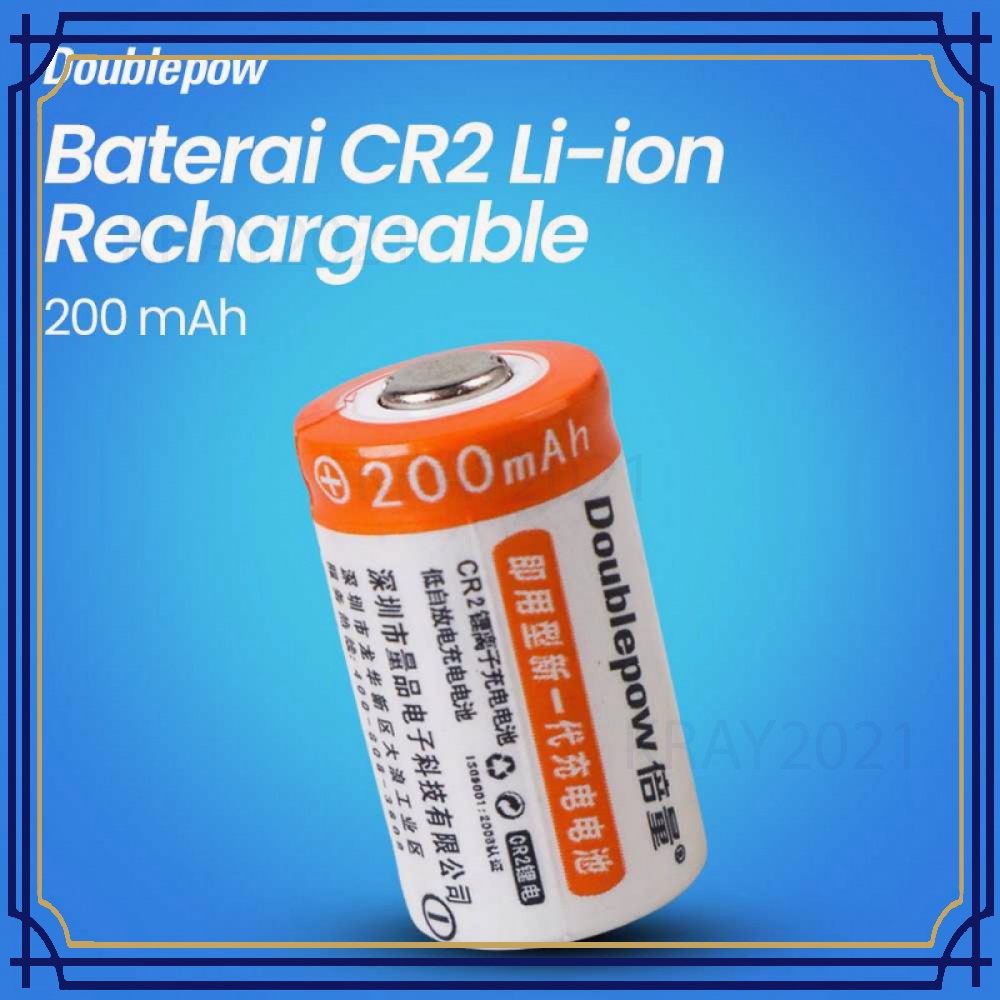 Baterai Isi Ulang CR2 Li-ion Rechargeable 200mAh 1PCS