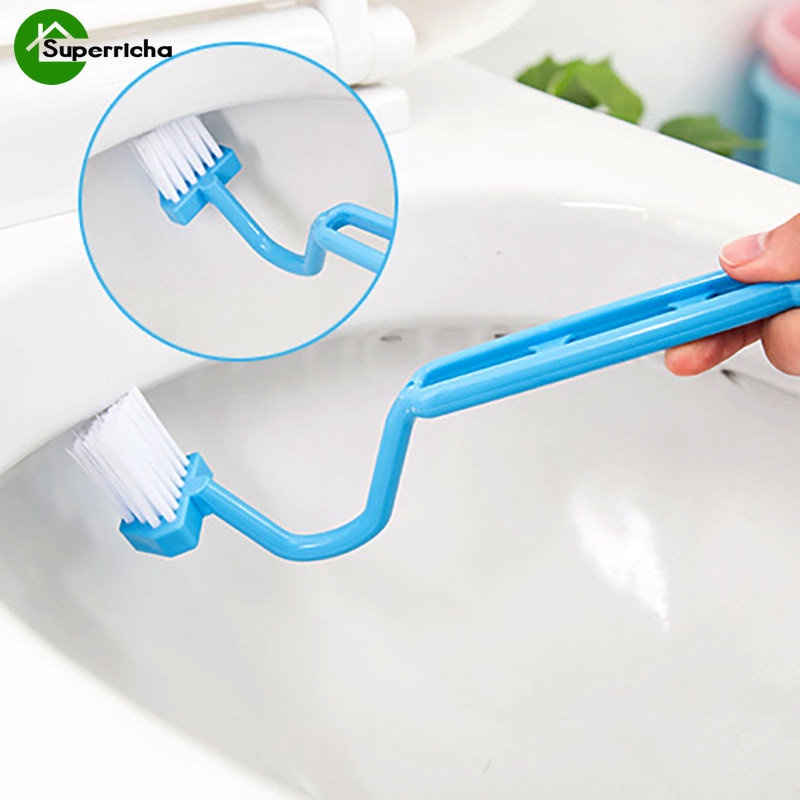 Hot Sale/Professional Corners V--type Curve Toilet brush/Sikat Pembersih Kamar Mandi Scrubber/Pembersih Celah Jendela cleaning brush Aksesoris