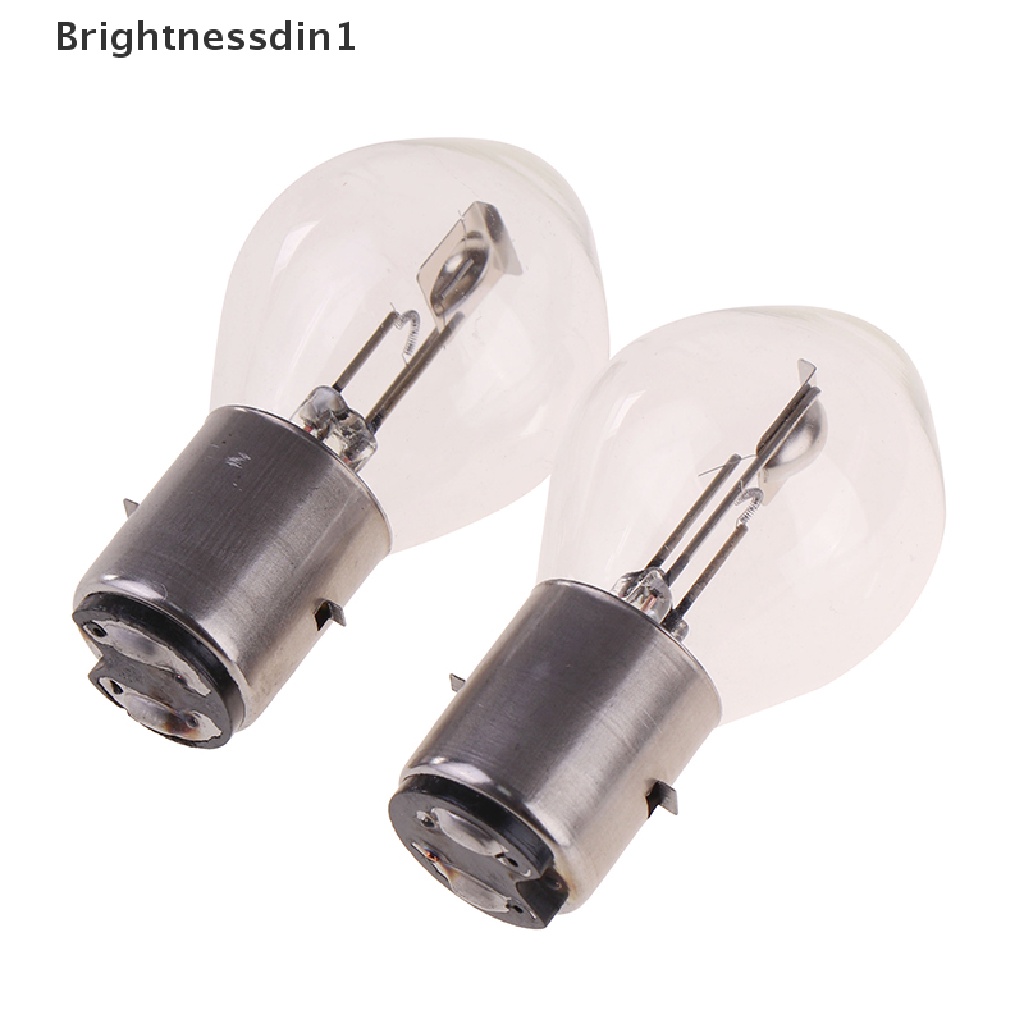 [Brightnessdin1] 2pcs Haen Headlamps Bulbs ATV Moped Scooter Lampu 12V 35W B35 BA20D Butik Motor