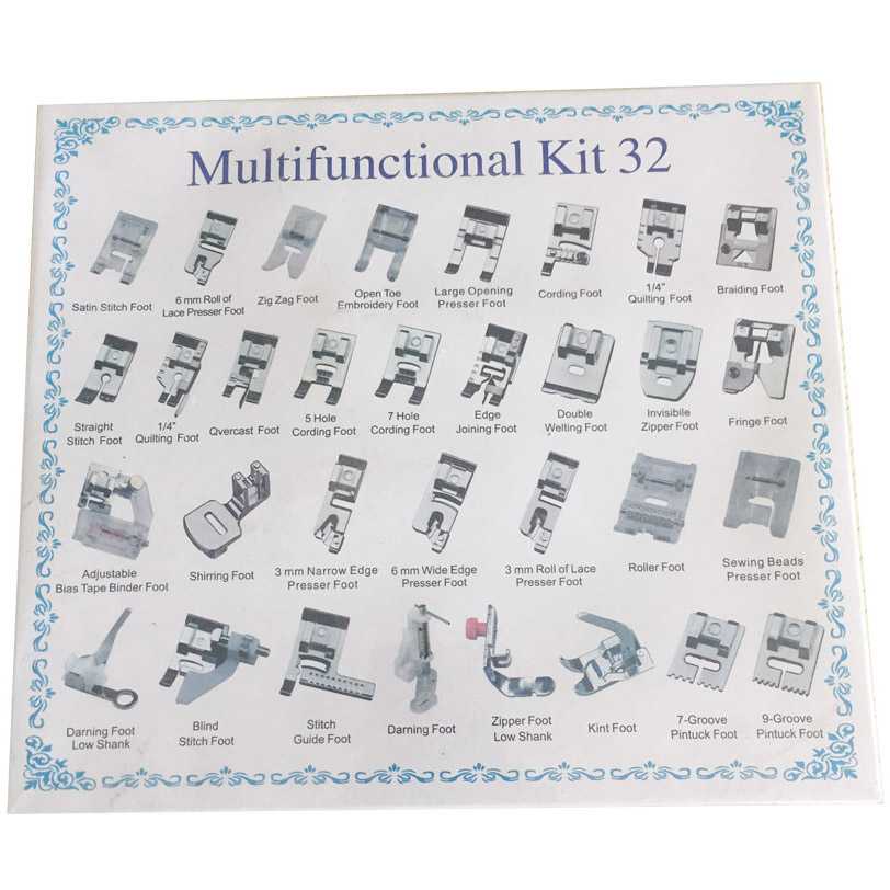 (BISA COD) FTIHSHP Sepatu Mesin Jahit Set Presser Foot 32 PCS - CYJ-32
