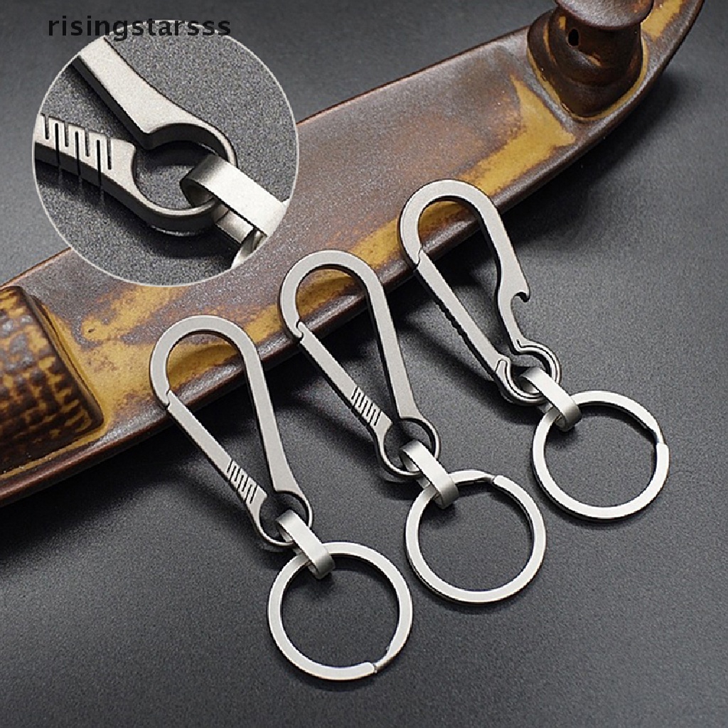 Rsid Span-Gesper Titanium Baru Alat Luar Ruangan Titanium Alloy Gantungan Kunci Tiranium Gesper Key Ring Jelly